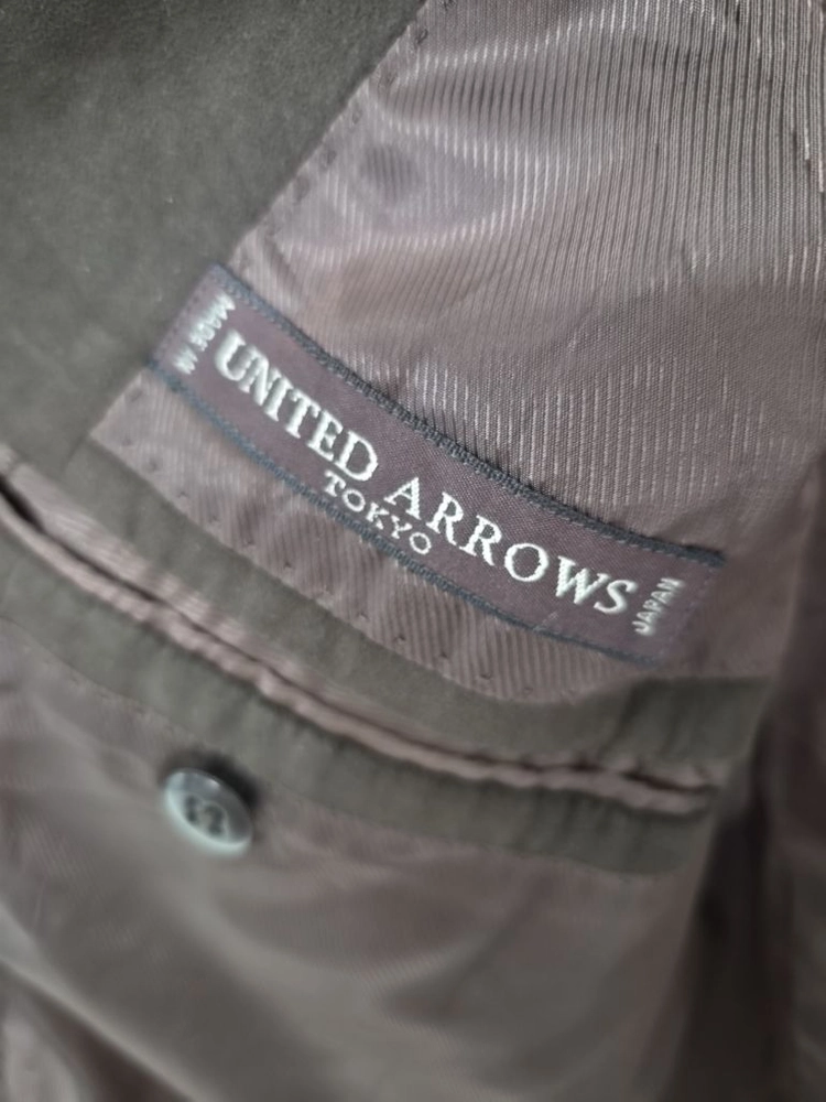 유나이티드 애로우즈(UNITED ARROWS) 스웨이드 텍스처 테일러드 자켓 (다크브라운 / 48/100) 이미지