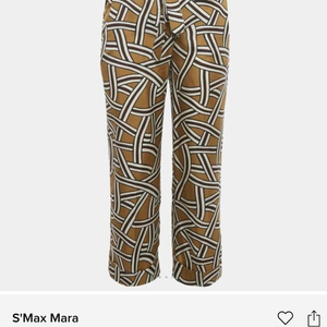 에스막스마라(SMax Mara) 프린티드 실크 벨티드 팬츠 40사이즈 이미지