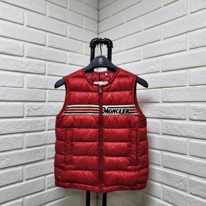 [10y/정품] 몽클레어 키즈 패딩조끼 레드 이미지