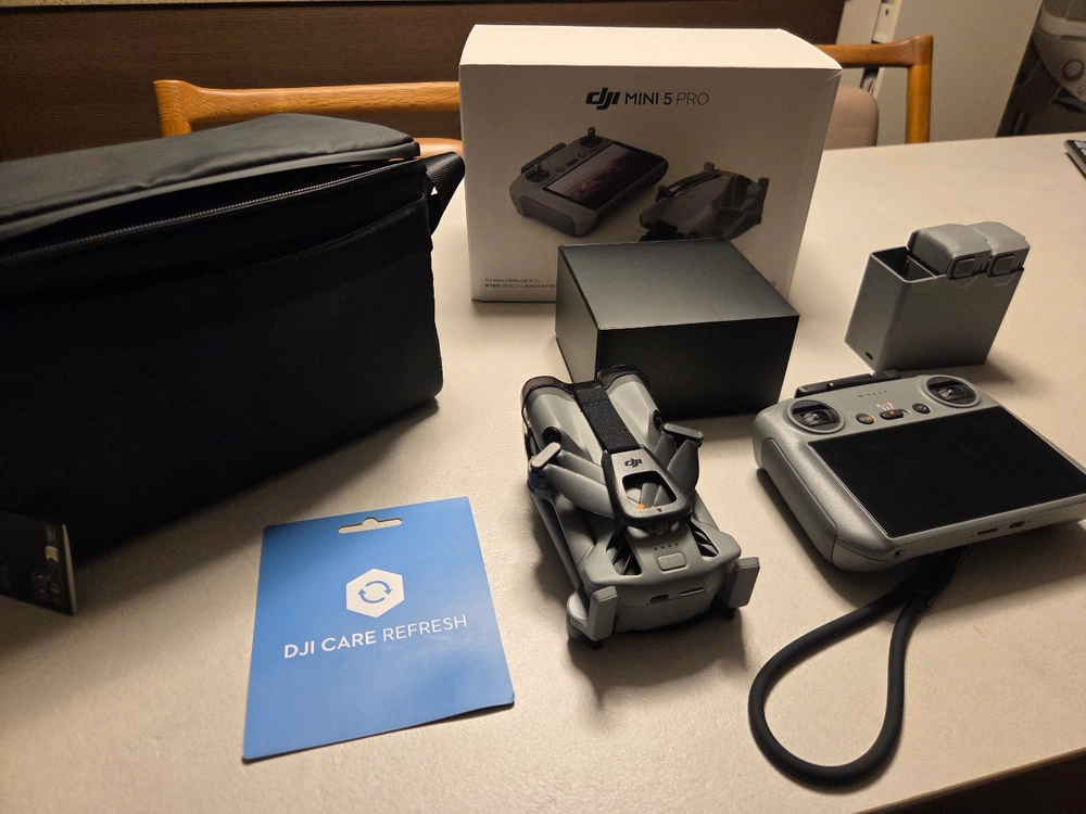 DJI Mini 5 Pro 플라이 모어 콤보 RC2 풀박스 판매 (실사용 3회 / DJI Care 2년 등록) - 안심되는 중고거래
