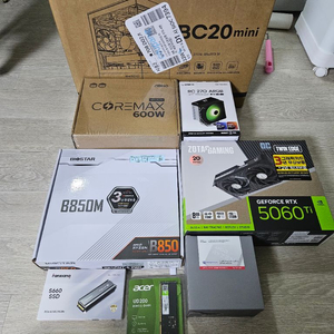 (미개봉)라이젠7500X3D 램16G 조텍5060Ti 공랭본체급처!~ 이미지
