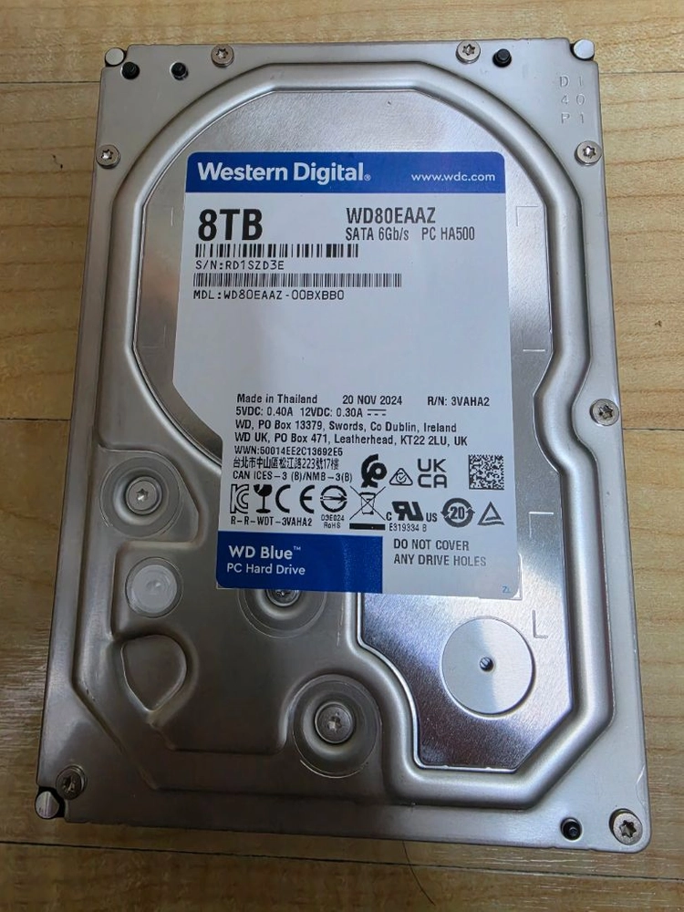 WD 8TB SATA 하드디스크 이미지