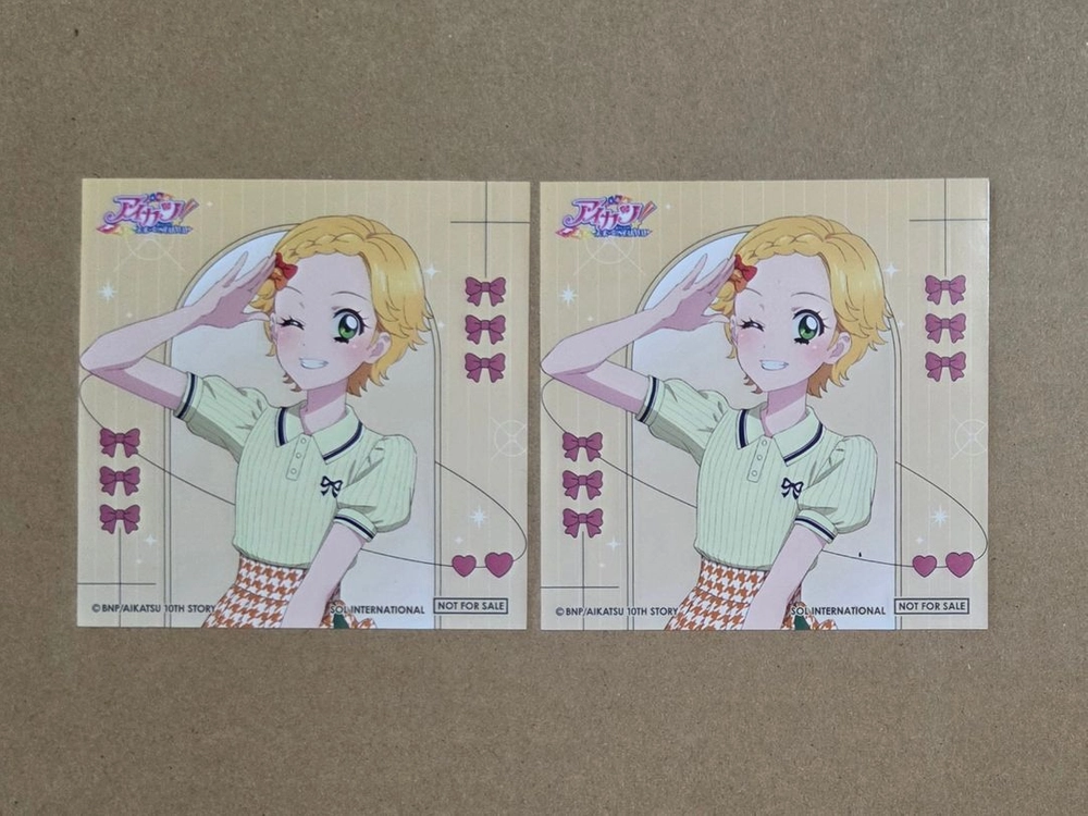 아이카츠 아이엠스타 프리파라 카츠파라 스타파라 히나키 희나 미레이 미래 웨하스 카드, 링크리본 스티커 일괄 판매 이미지