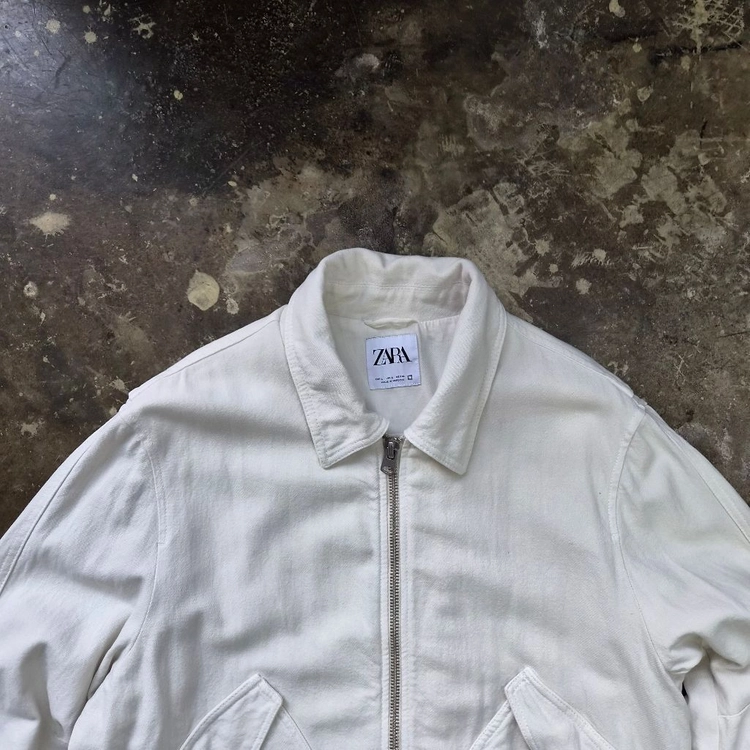 L) ZARA 자라 블루종 자켓 봄버 점퍼 이미지