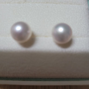 아코야 진주 귀걸이 9mm 화이트골드 14k (에눌 답 안함) 이미지