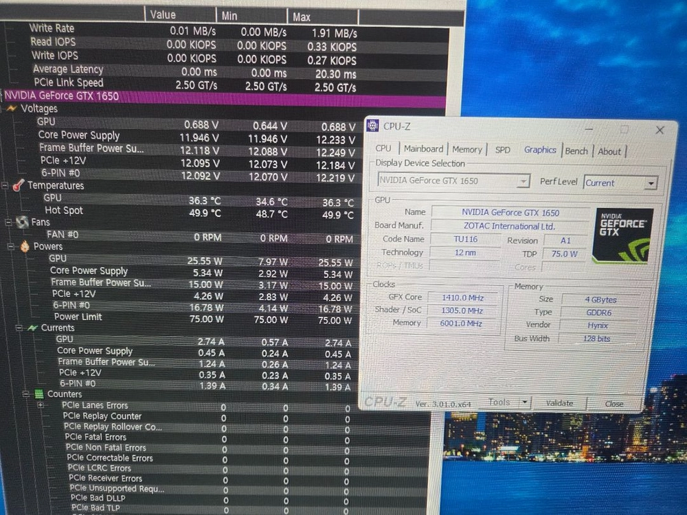 부산 gtx1650 조텍 그래픽카드 이미지