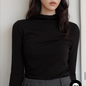 메비 그랑 하프넥 티셔츠 xs블랙 (새상품) 이미지