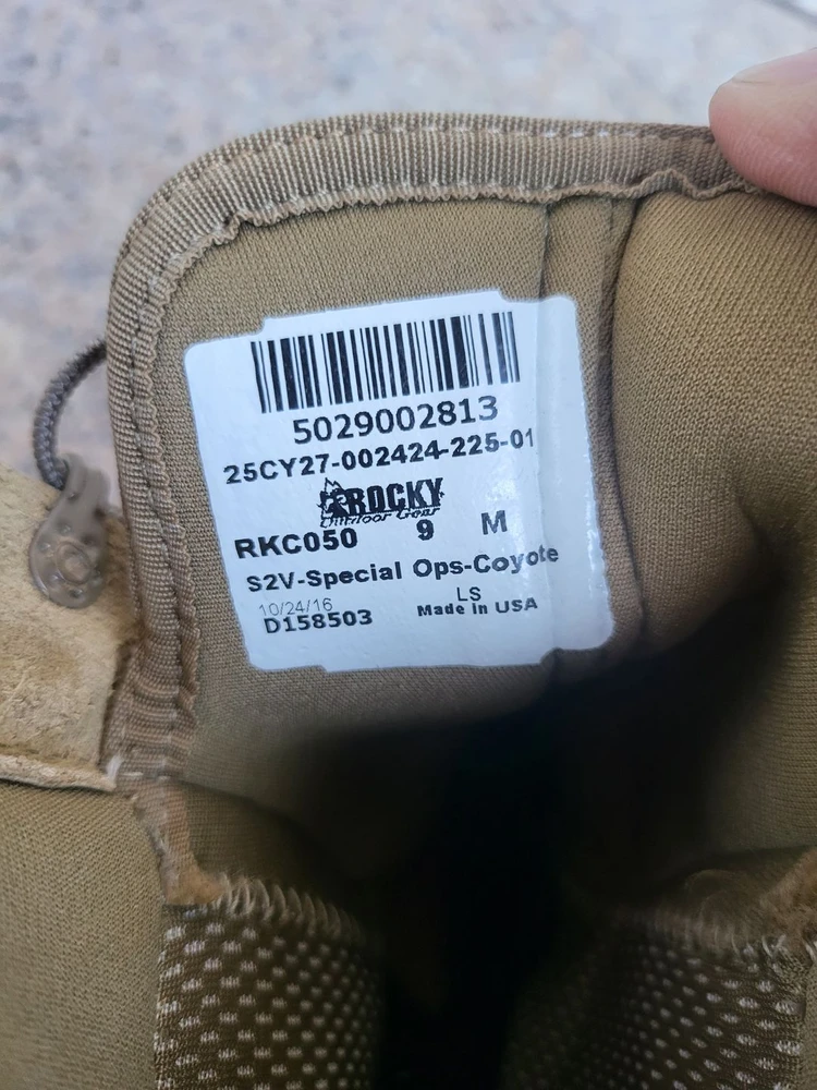 270미리, 록키 전술화 Rocky Sv2 Coyote Boots 이미지