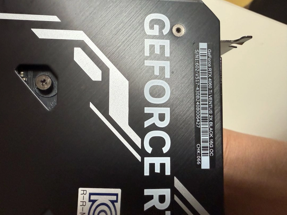 MSI RTX4060 Ti 16GB VENTUS 2X BLACK OC 27년 10월 보증 이미지