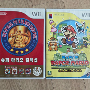 닌텐도 wii 슈퍼페이퍼마리오 + 슈퍼마리오컬렉션 이미지
