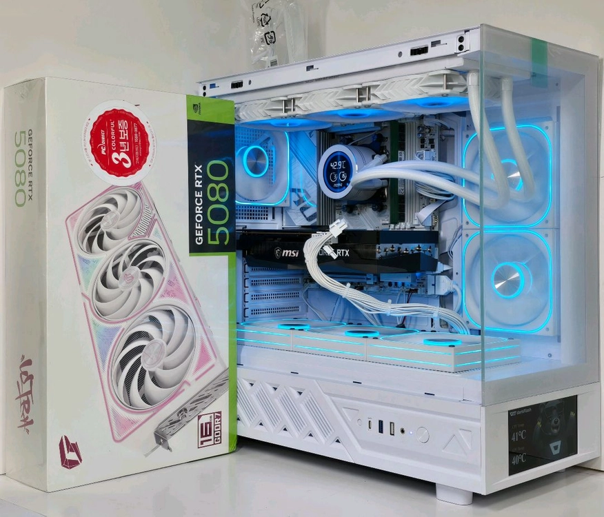 (9850X3D 새제품 수랭 화이트)RTX5080, 32GB,수랭쿨러,1000W GOLD, 방송게이밍컴퓨터본체 이미지
