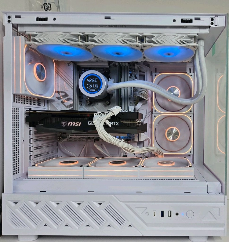 (9850X3D 새제품 수랭 화이트)RTX5080, 32GB,수랭쿨러,1000W GOLD, 방송게이밍컴퓨터본체 이미지