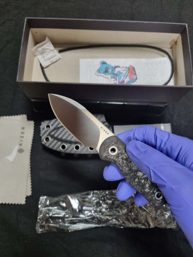 Kizer Dropbear Fixed Carbon Fiber 나이프 이미지