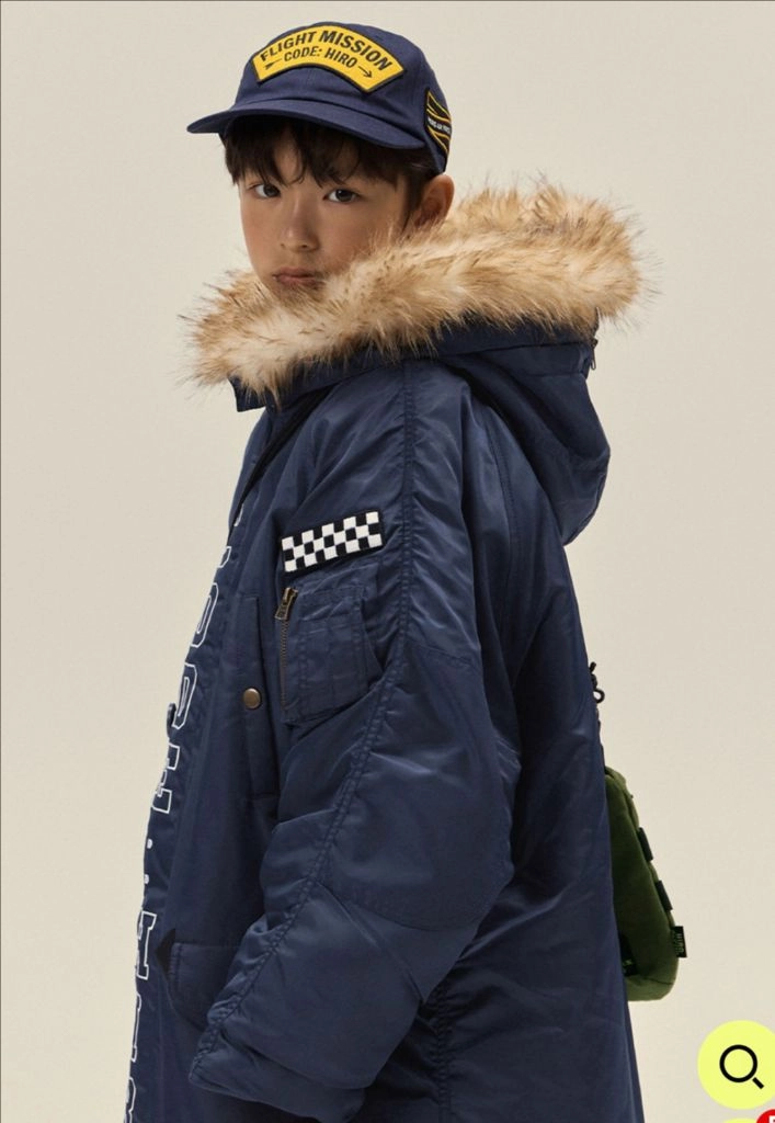 새상품)히로 알파 파카 ALPHA X HIRO PARKA 알파인더스트리+크루티 네이비130 이미지
