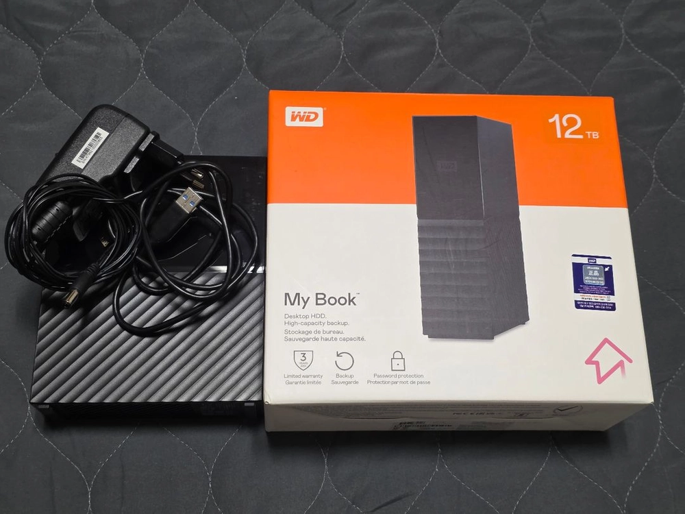 (S급/국내정품)WD 12TB 외장하드디스크 상태 최상 3.5인치 HDD MY Book (WD120EDBZ) 이미지
