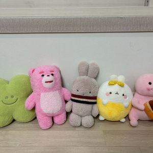 인형 일괄 네잎크로버 몰랑이 벨리곰 지방이 토끼 등 이미지