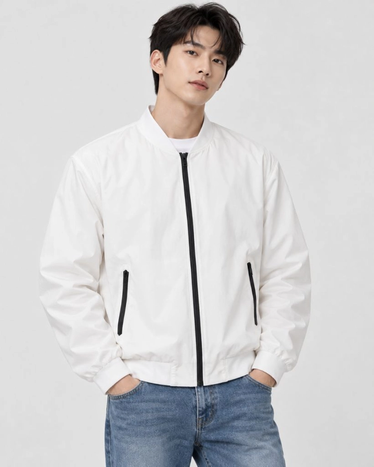 ZARA 자라 크림 블루종 / 봄버자켓 XL 이미지