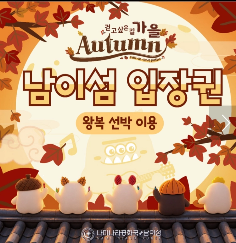 (선착순 1명) 남이섬 입장권(11/30까지) - 안심되는 중고거래