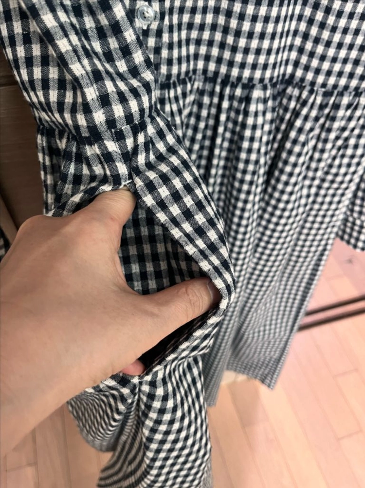 미라미카티 체크 셔츠 원피스 이미지
