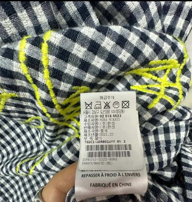 미라미카티 체크 셔츠 원피스 이미지