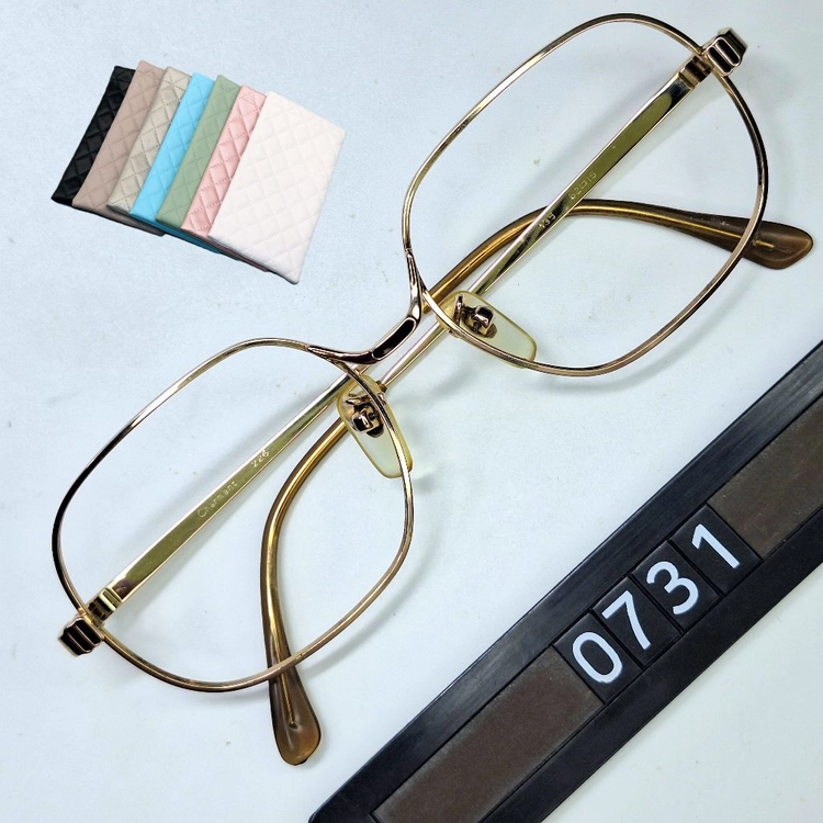 샤르망 Charmant 226 안경테 안경 52mm 골드 스퀘어 여성용 일본 수입 제조 빈티지 레트로 Y2K 클래식 이미지