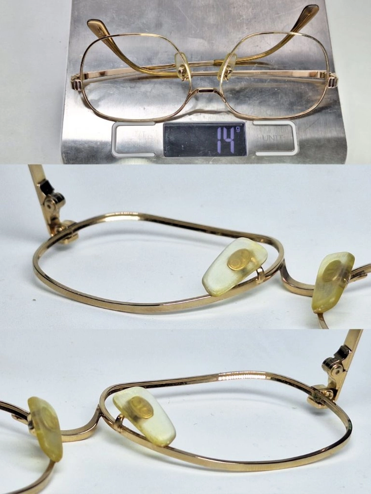 샤르망 Charmant 226 안경테 안경 52mm 골드 스퀘어 여성용 일본 수입 제조 빈티지 레트로 Y2K 클래식 이미지