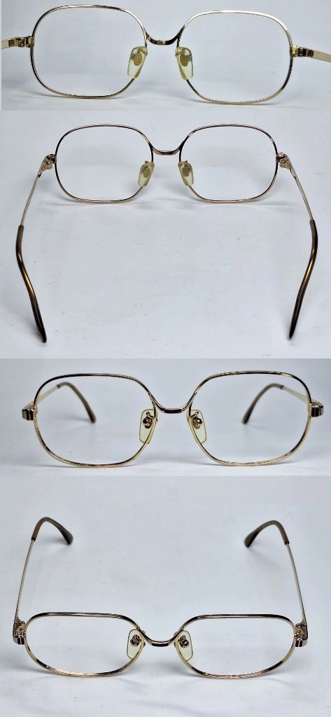샤르망 Charmant 226 안경테 안경 52mm 골드 스퀘어 여성용 일본 수입 제조 빈티지 레트로 Y2K 클래식 이미지