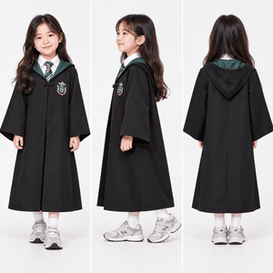 슬리데린 125 블랙 로브 + 넥타이 + 안경 이미지