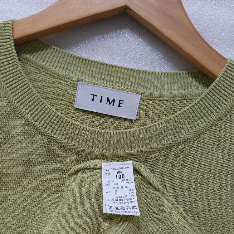 한섬 타임 옴므 가을 울 라운드 니트 남성 큰 L ~ XL 심플 사랑봉봉 이미지