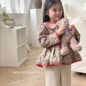 [새상품 L(115-125)] 아동 이시스 빅카라 자수 퀼팅 자켓 이미지