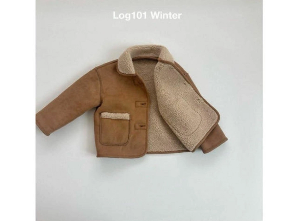 [L(100-110)] 아동 로그101 무스탕 점퍼 이미지