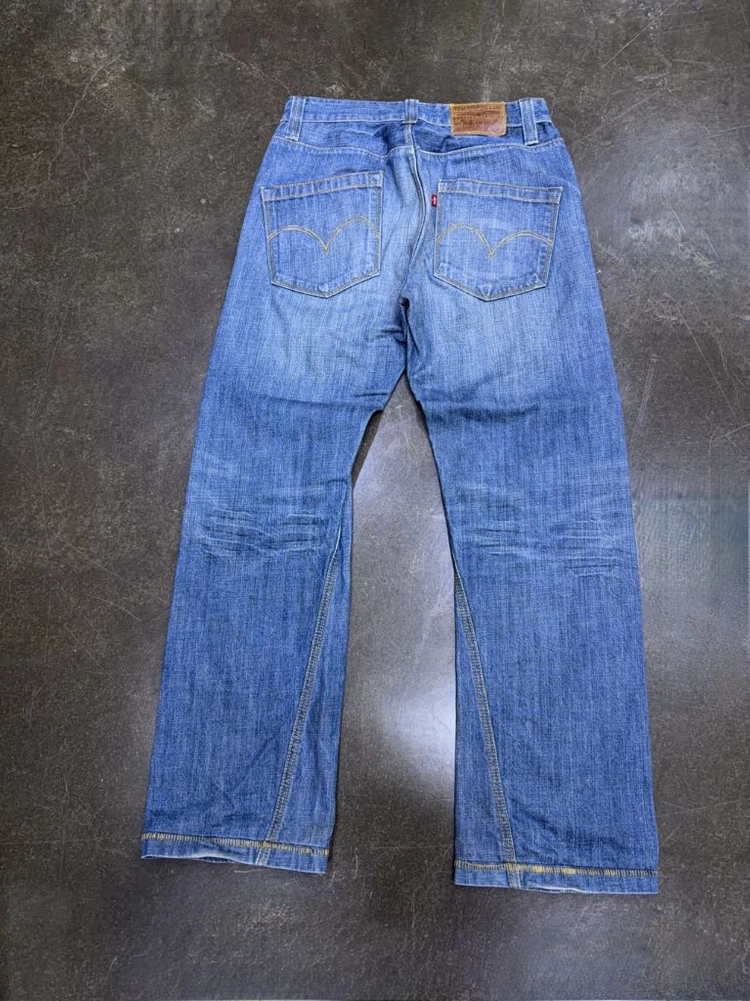 리바이스 00s 빈티지 워싱 버튼플라이 스트레이트핏 데님팬츠 34 이미지