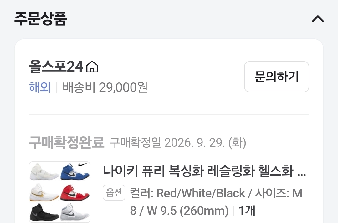 나이키 퓨리 복싱화 레슬링화 260 이미지