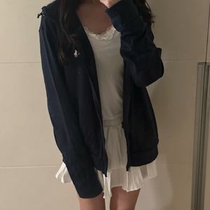 희귀) 폴로 랄프로렌 나일론&코튼 후드집업 후디 네이비 후드집업 폴로 이미지