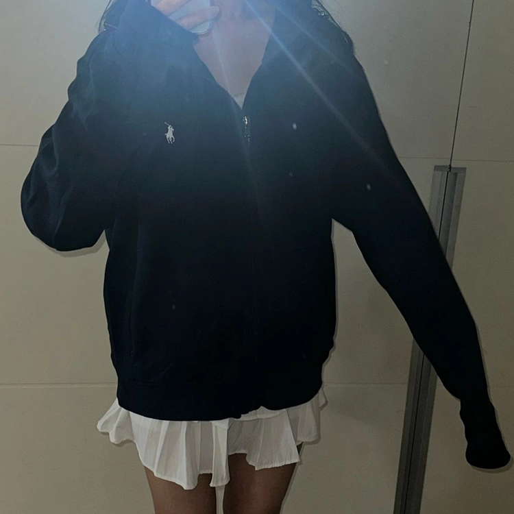 희귀) 폴로 랄프로렌 나일론&코튼 후드집업 후디 네이비 후드집업 폴로 이미지
