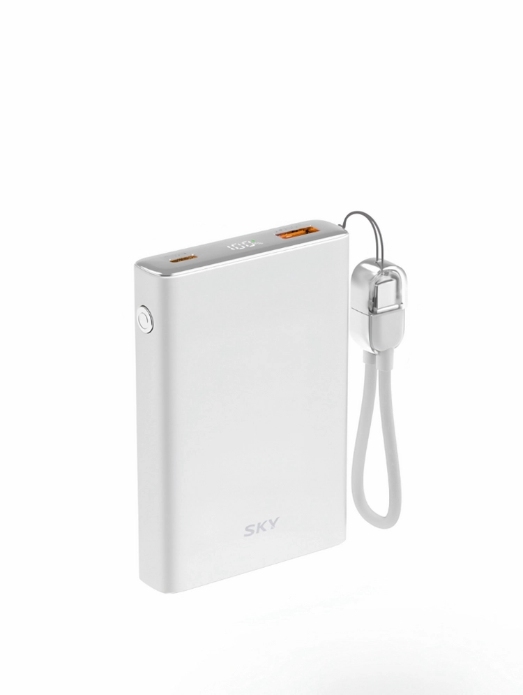 [미개봉새상품] 스카이 필 솔리드 보조배터리10000mAh 실버 이미지