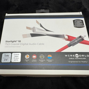 와이어월드 Starlight 10 스타라이트 10 Coaxial 동축 케이블 RCA to RCA 1미터제품 이미지