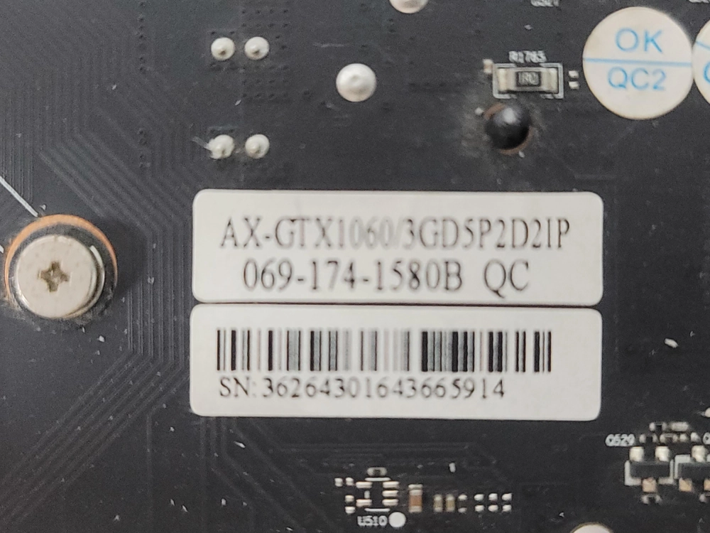 GTX1060 3G 그래픽카드 이미지