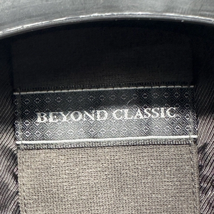 비욘드 클래식 BEYOND CLASSIC 니트 코듀로이 집업자켓 블루종 스트라이프 배색 빈티지 그레이 남성 105 이미지