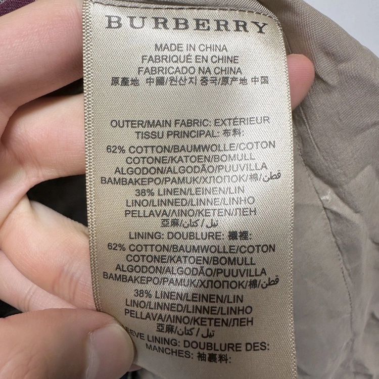 버버리 브릿 BURBERRY BRIT 메가체크 반팔 트렌치코트 트렌치원피스 더블 견장 린넨 코튼 정품 여성 55 이미지