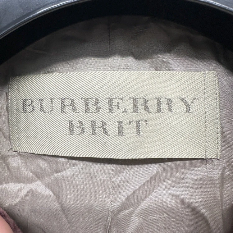버버리 브릿 BURBERRY BRIT 메가체크 반팔 트렌치코트 트렌치원피스 더블 견장 린넨 코튼 정품 여성 55 이미지