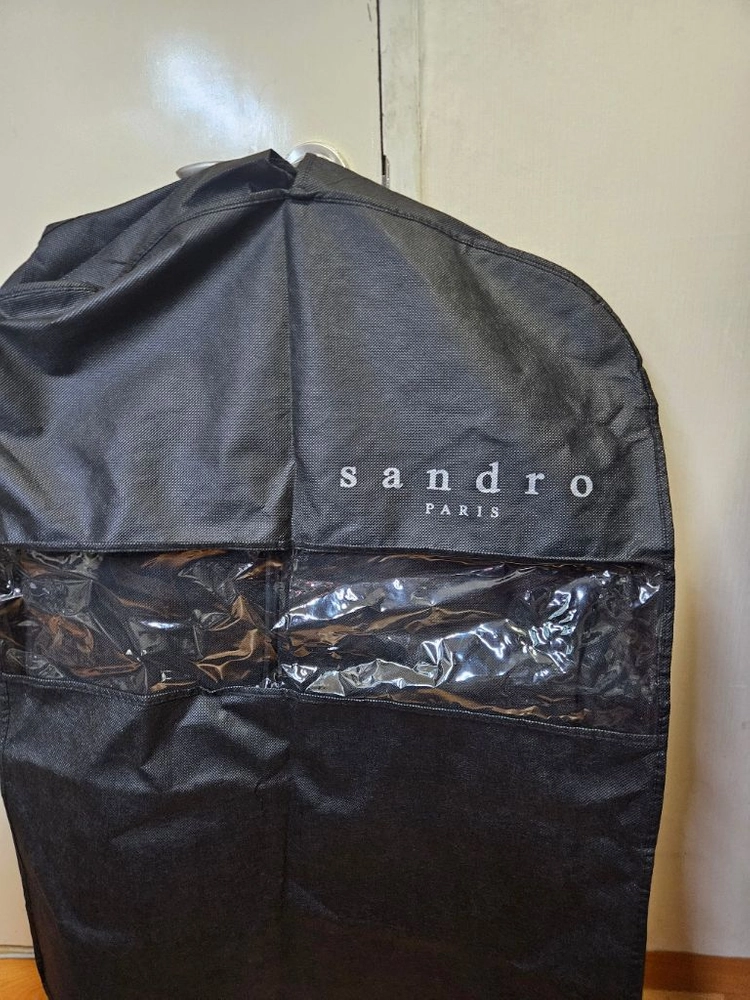 L) 산드로 옴므 Sandro Homme A-2 봄버 시어링 소가죽 양털 무스탕 레더 자켓 이미지