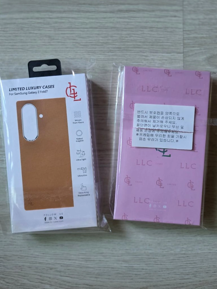 LLC폴드7하이엔드골드자일론멕세이프케이스 전면후면풀셋트 이미지