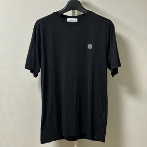 [XL] 22SS 스톤아일랜드 패치 로고 반팔 티셔츠 블랙 이미지
