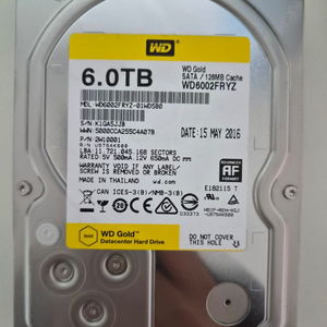 (택포) 웨스턴디지털 골드 WD Gold 6TB HDD 이미지
