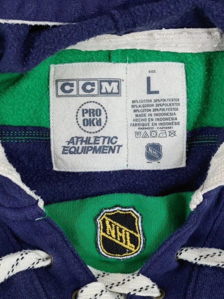 NHL 밴쿠버 캐넉스 CCM 레이스업 후드티 L 이미지