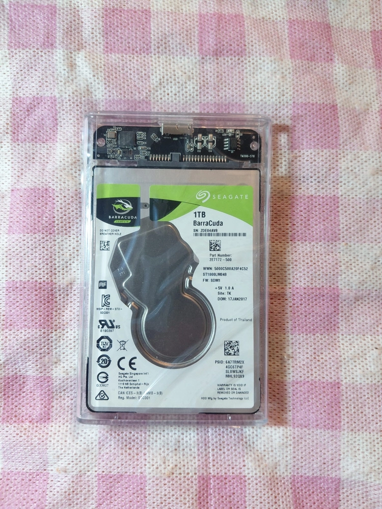 외장하드, 씨게이트 HDD 1TB USB3.0 2.5인치 이미지