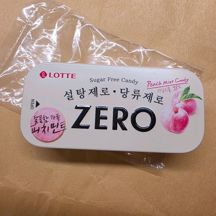 롯데 제로 케이스 복숭아 그립톡 새상품 이미지