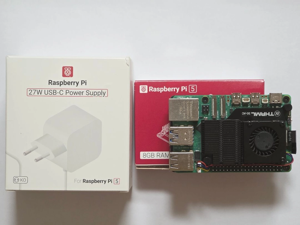 라즈베리파이 Raspberry Pi 5 8GB / 한국 정식 전원 아답터 / 쿨러 / NVMe 아답터 이미지