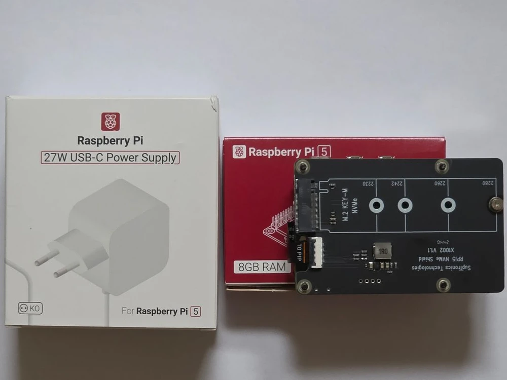 라즈베리파이 Raspberry Pi 5 8GB / 한국 정식 전원 아답터 / 쿨러 / NVMe 아답터 이미지